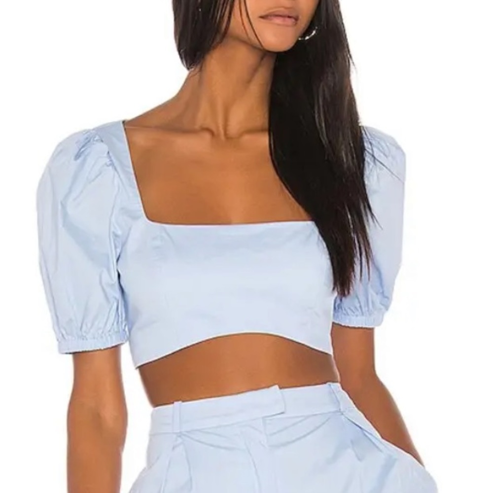 Song of Style Blue Crop Top